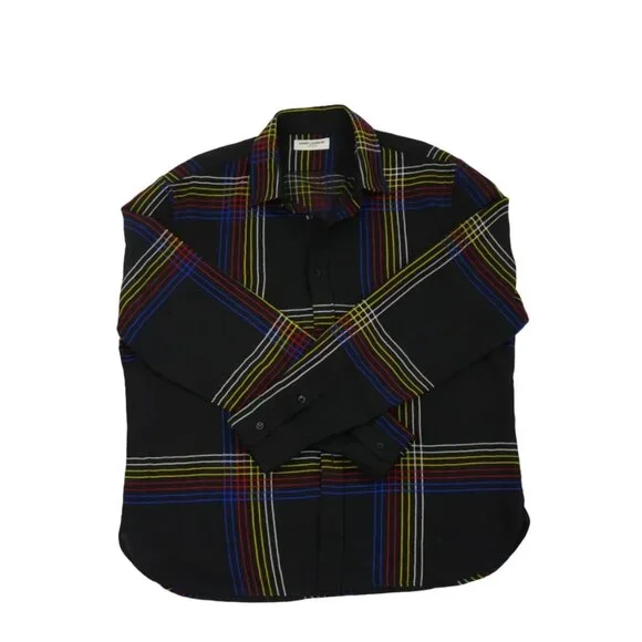 Saint Laurent Multi-color Checked Wool Shirt - Picture 4 of 8